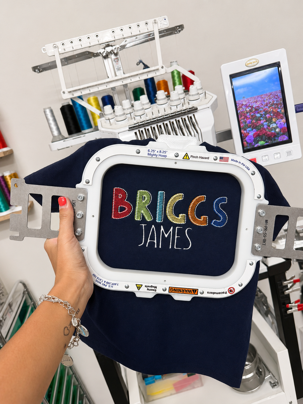 Colorful Embroidered Name Tees