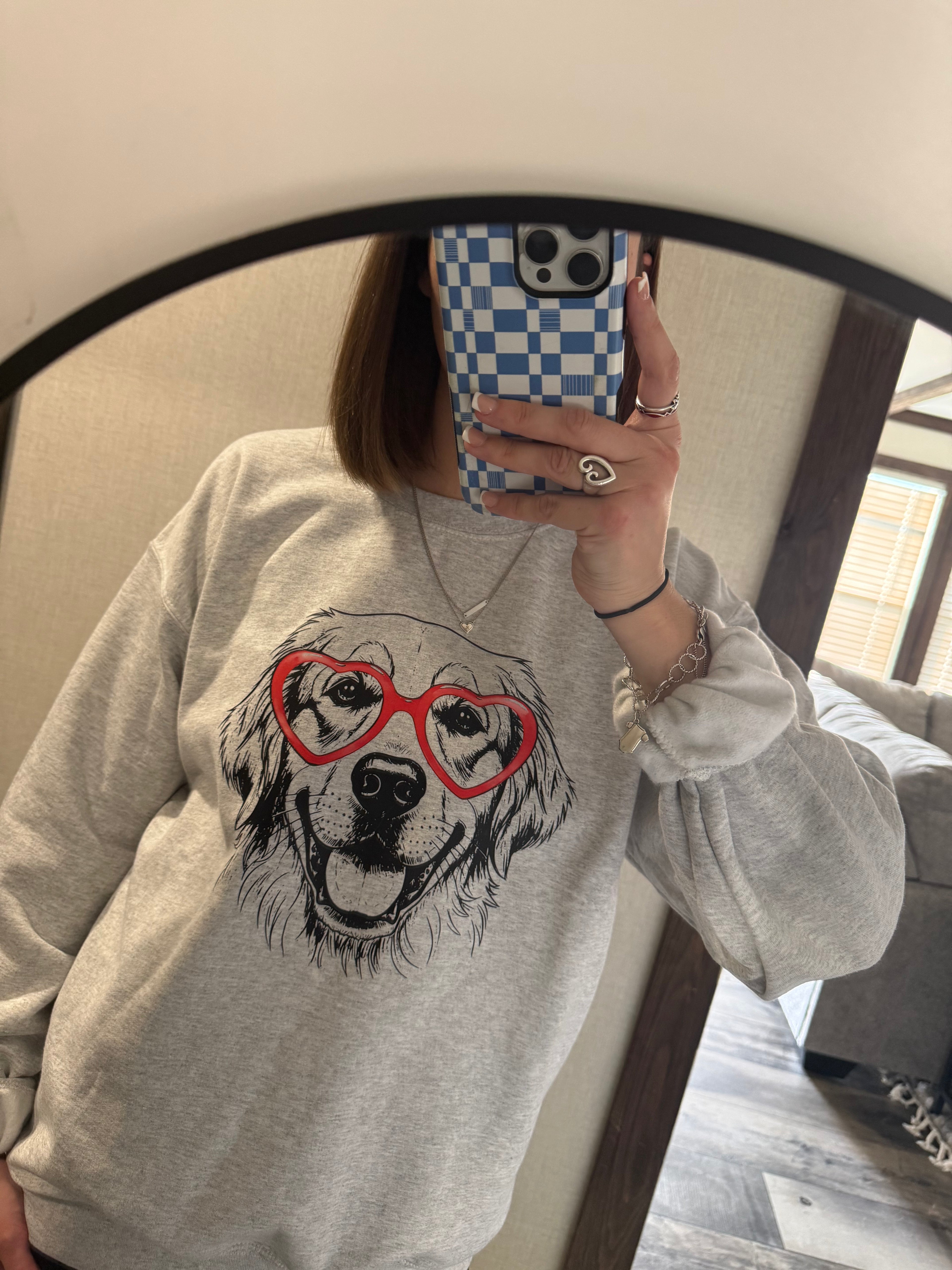 Pet Heart Glasses Sweatshirt