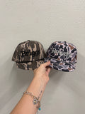 Puffed Embroidered Camo Hats