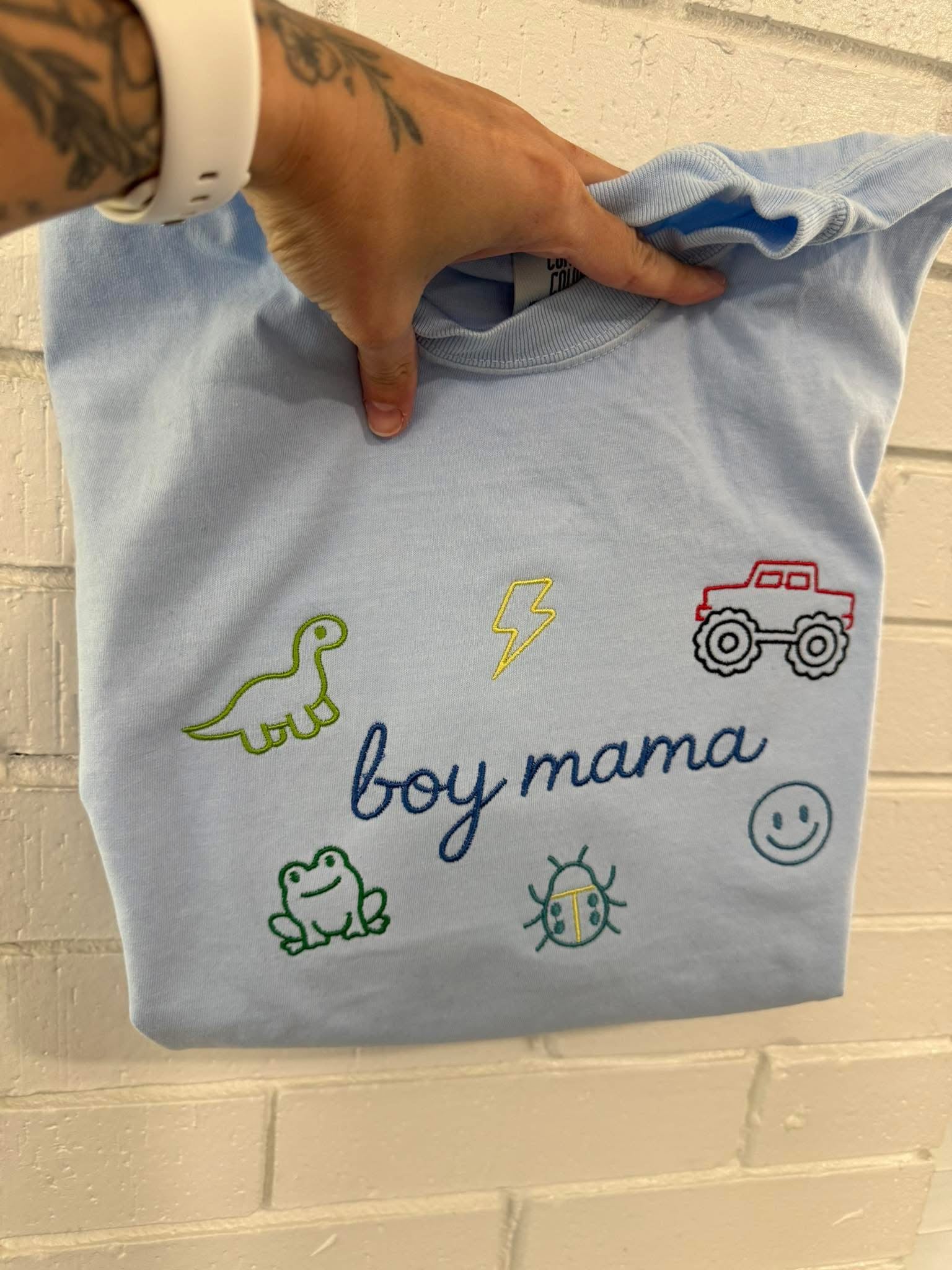Boy Mama Embroidered Tee