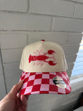 Pink/Red Checkered Crawfish Hat